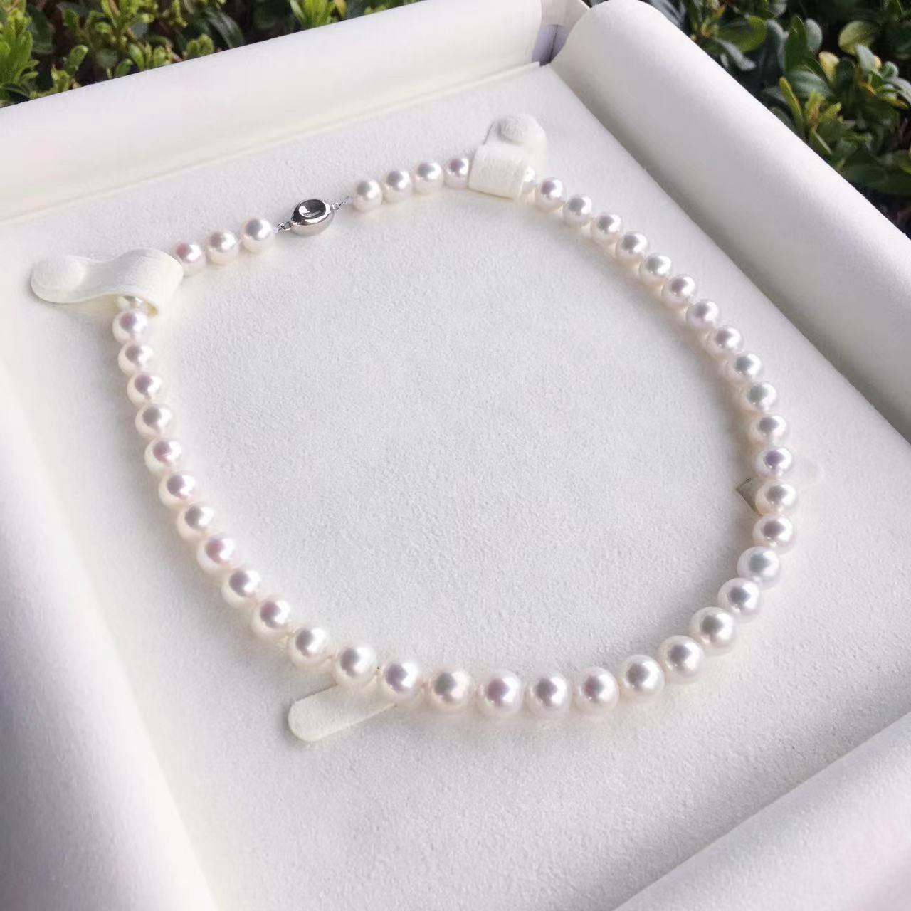 网红热推款赛天女9正圆 tian然淡水ak珍珠有核项链简约气质锁骨链